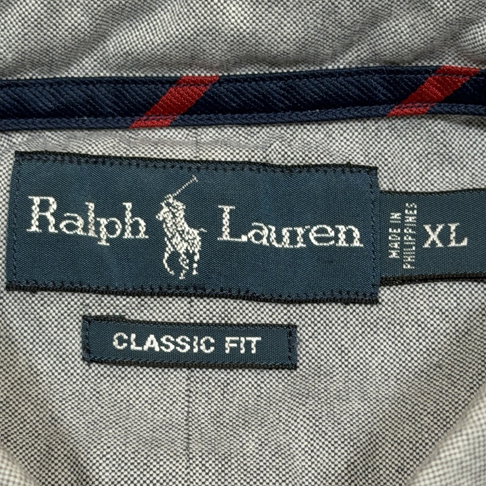 Vtg Polo Ralph Lauren Chambray Shirt Mens XL Blue Classic Fit Pony Collegiate - Picture 3 of 15